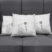 Custom New Caledonia Football Pillow Cover Allez Les Cagous White Version - Polynesian Pride