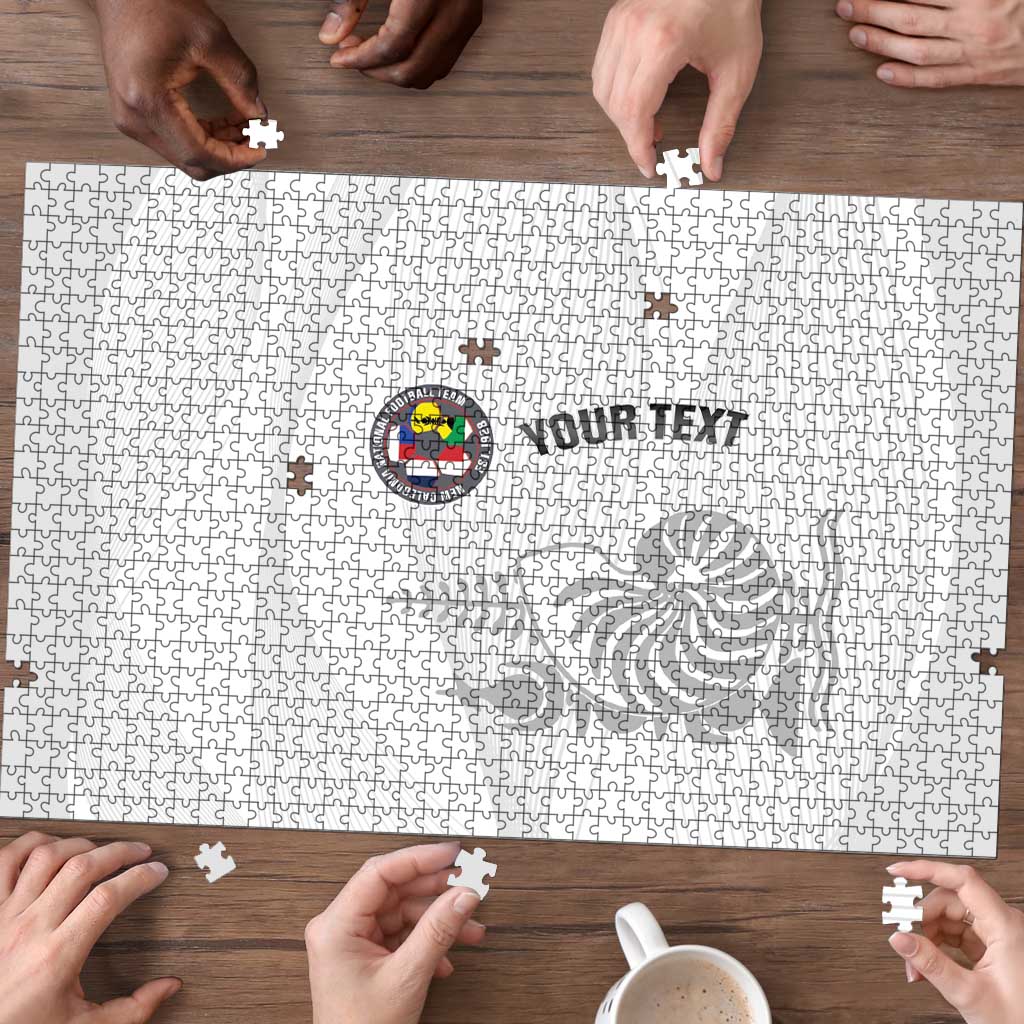 Custom New Caledonia Football Puzzle Allez Les Cagous White Version - Polynesian Pride