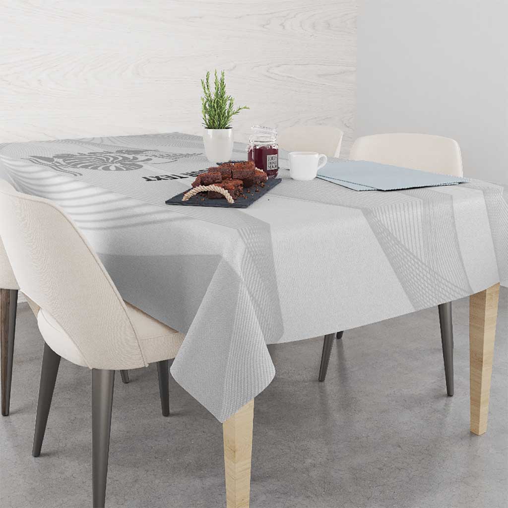 Custom New Caledonia Football Tablecloth Allez Les Cagous White Version - Polynesian Pride