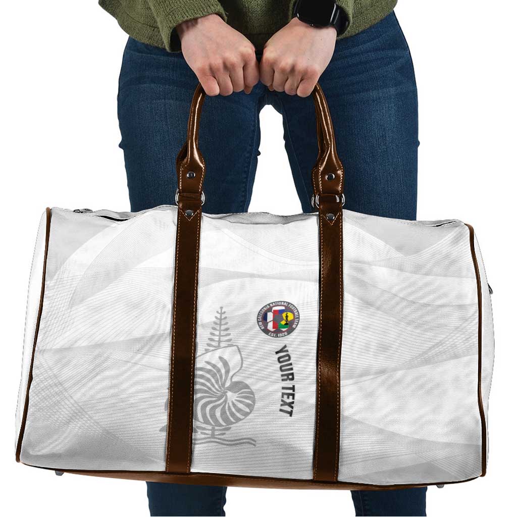 Custom New Caledonia Football Travel Bag Allez Les Cagous White Version - Polynesian Pride