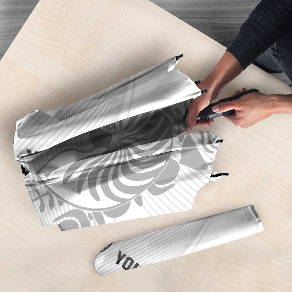 Custom New Caledonia Football Umbrella Allez Les Cagous White Version - Polynesian Pride