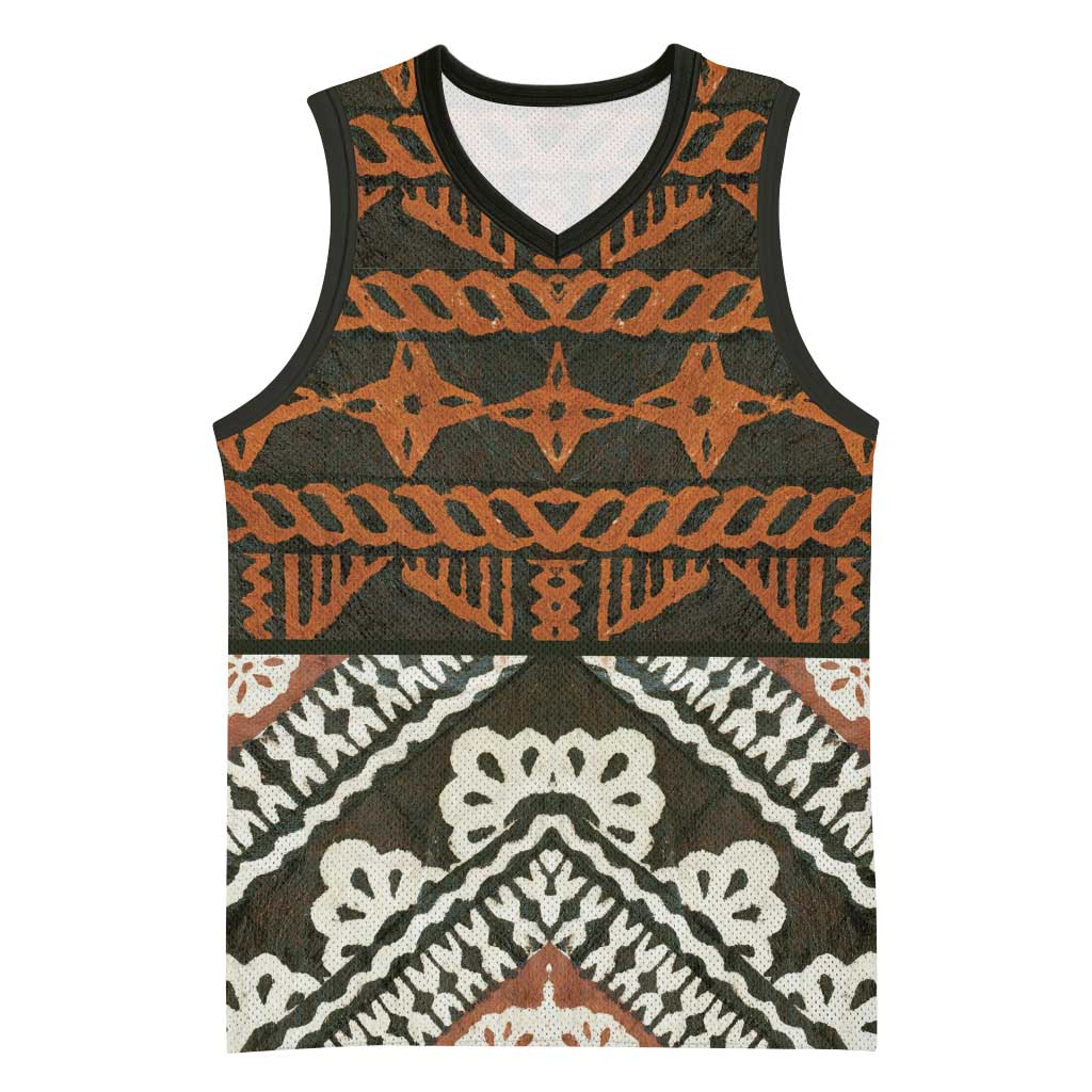 Bula Fiji Tapa Basketball Jersey Fijian Masi Vintage Vibes - Polynesian Pride