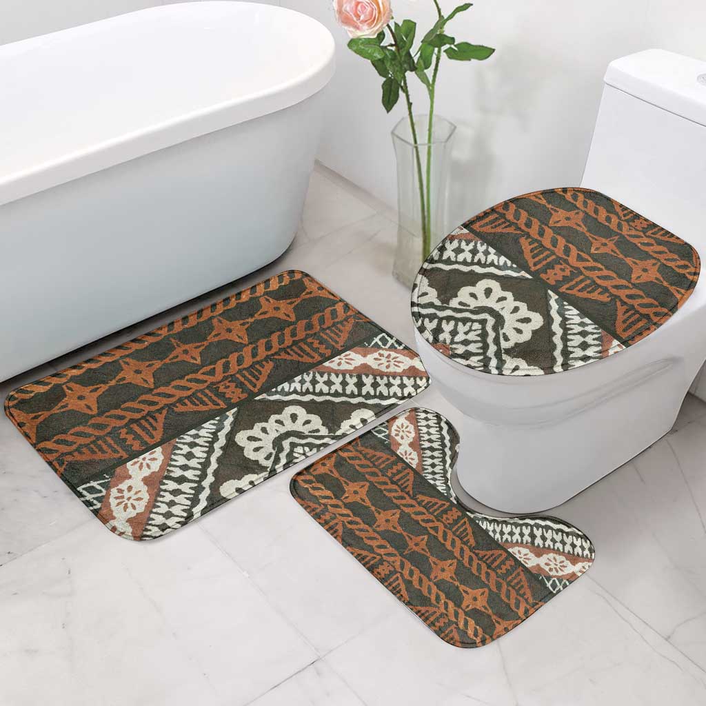 Bula Fiji Tapa Bathroom Set Fijian Masi Vintage Vibes - Polynesian Pride