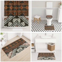 Bula Fiji Tapa Bathroom Set Fijian Masi Vintage Vibes - Polynesian Pride