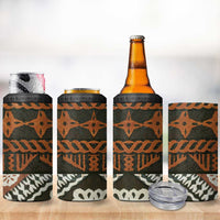 Bula Fiji Tapa 4 in 1 Can Cooler Tumbler Fijian Masi Vintage Vibes - Polynesian Pride