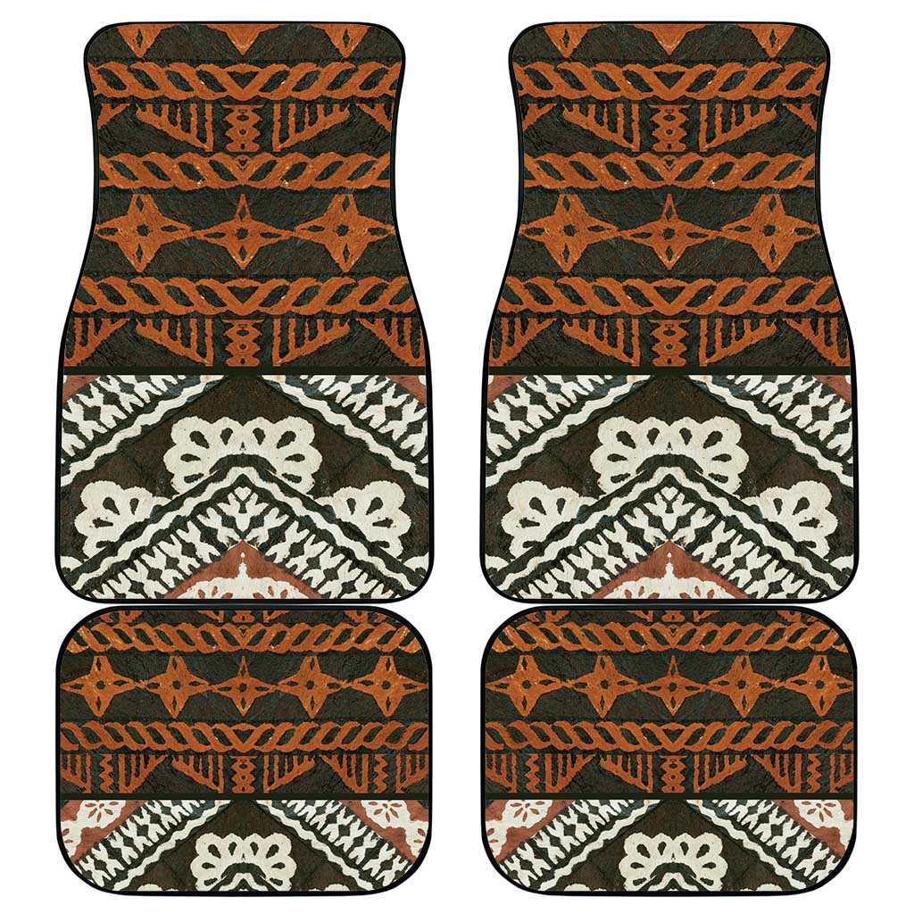 Bula Fiji Tapa Car Mats Fijian Masi Vintage Vibes - Polynesian Pride