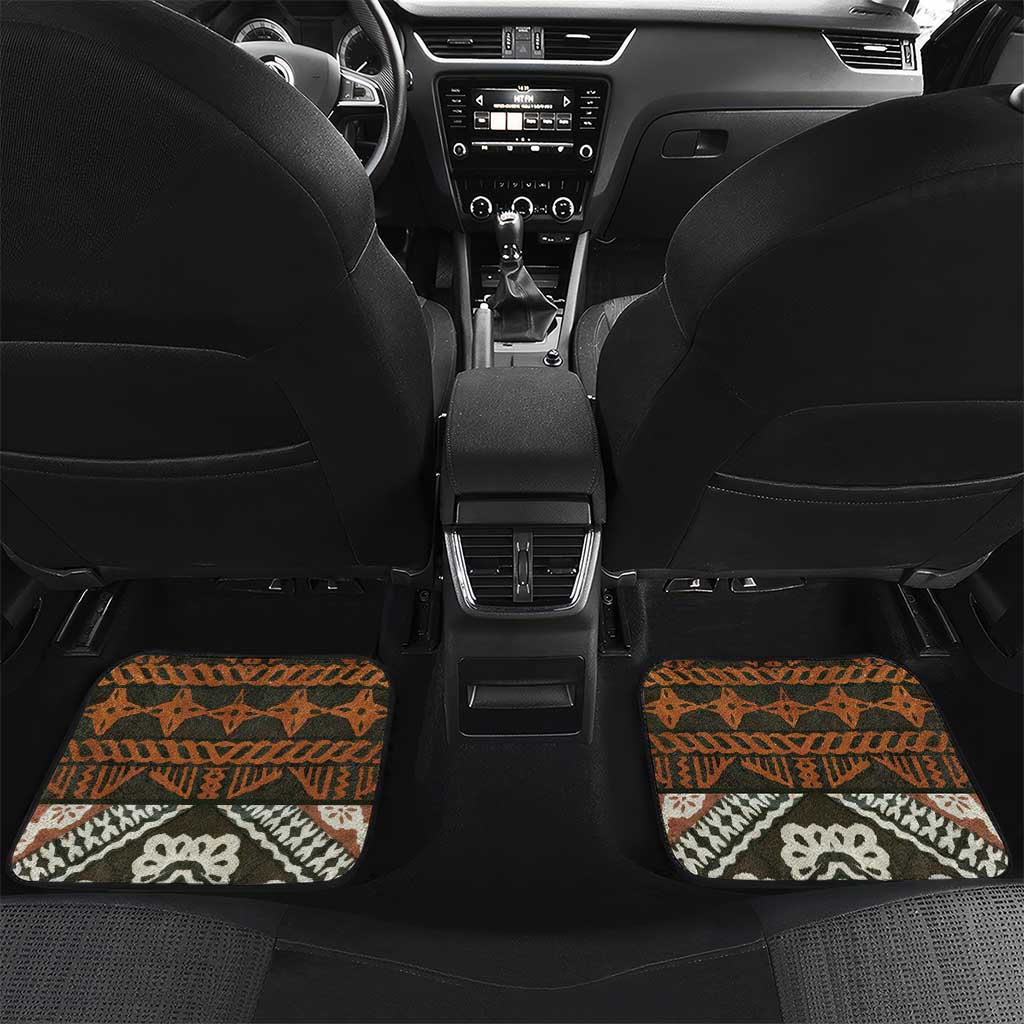 Bula Fiji Tapa Car Mats Fijian Masi Vintage Vibes - Polynesian Pride
