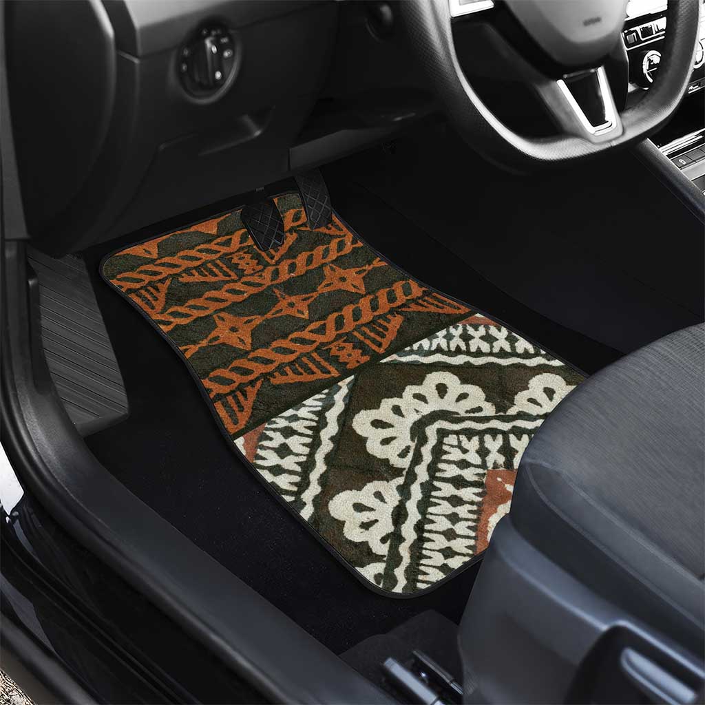 Bula Fiji Tapa Car Mats Fijian Masi Vintage Vibes - Polynesian Pride