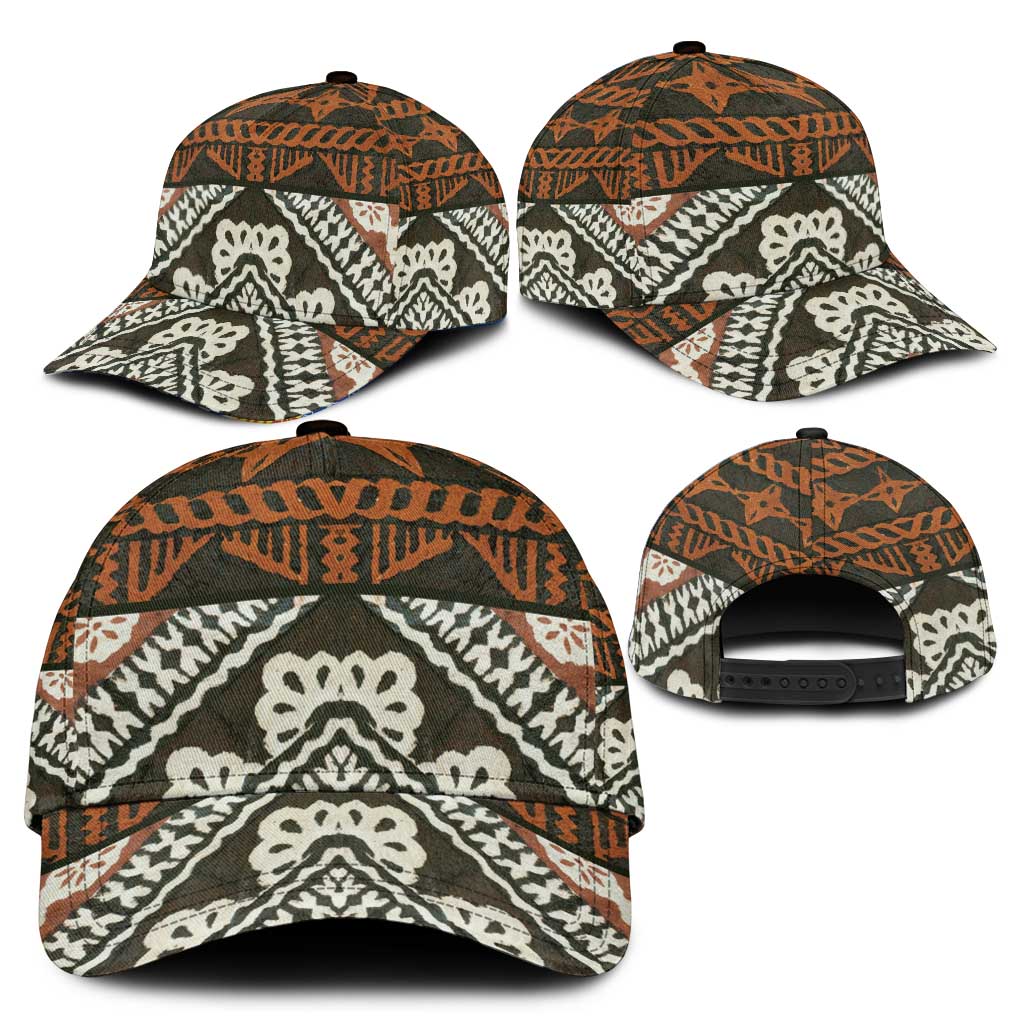 Bula Fiji Tapa Classic Cap Fijian Masi Vintage Vibes - Polynesian Pride