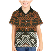 Bula Fiji Tapa Family Matching Mermaid Dress and Hawaiian Shirt Fijian Masi Vintage Vibes - Polynesian Pride