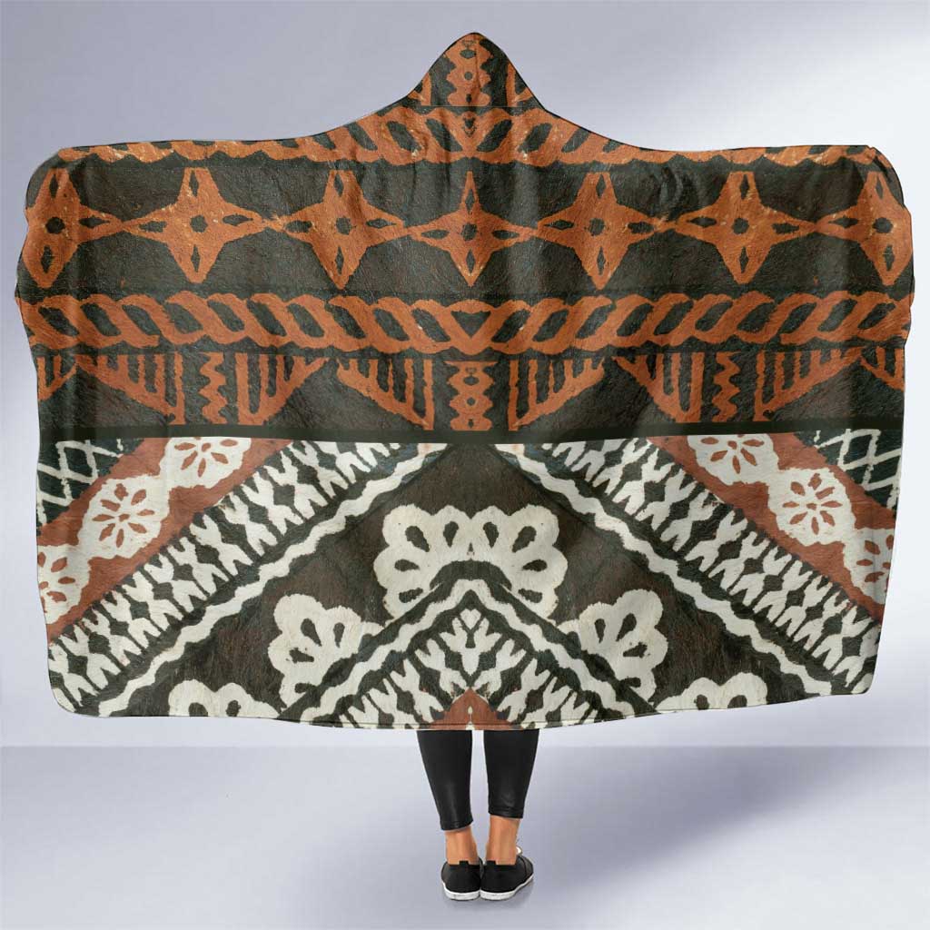 Bula Fiji Tapa Hooded Blanket Fijian Masi Vintage Vibes - Polynesian Pride
