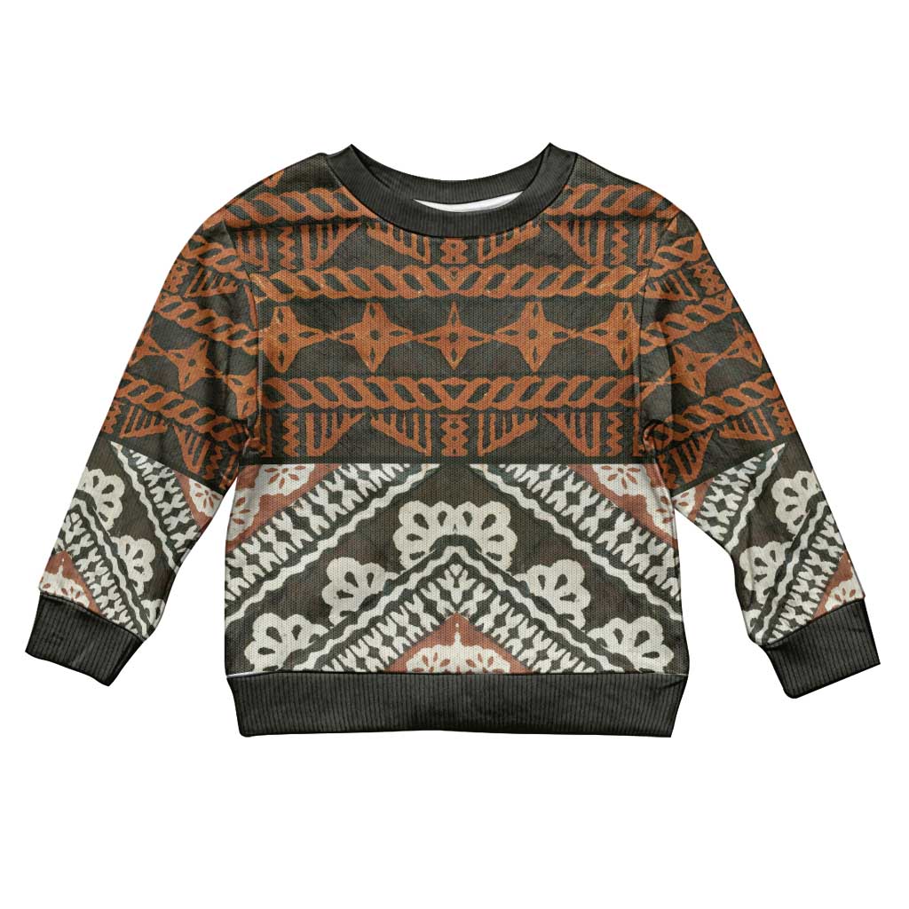 Bula Fiji Tapa Kid Ugly Christmas Sweater Fijian Masi Vintage Vibes - Polynesian Pride