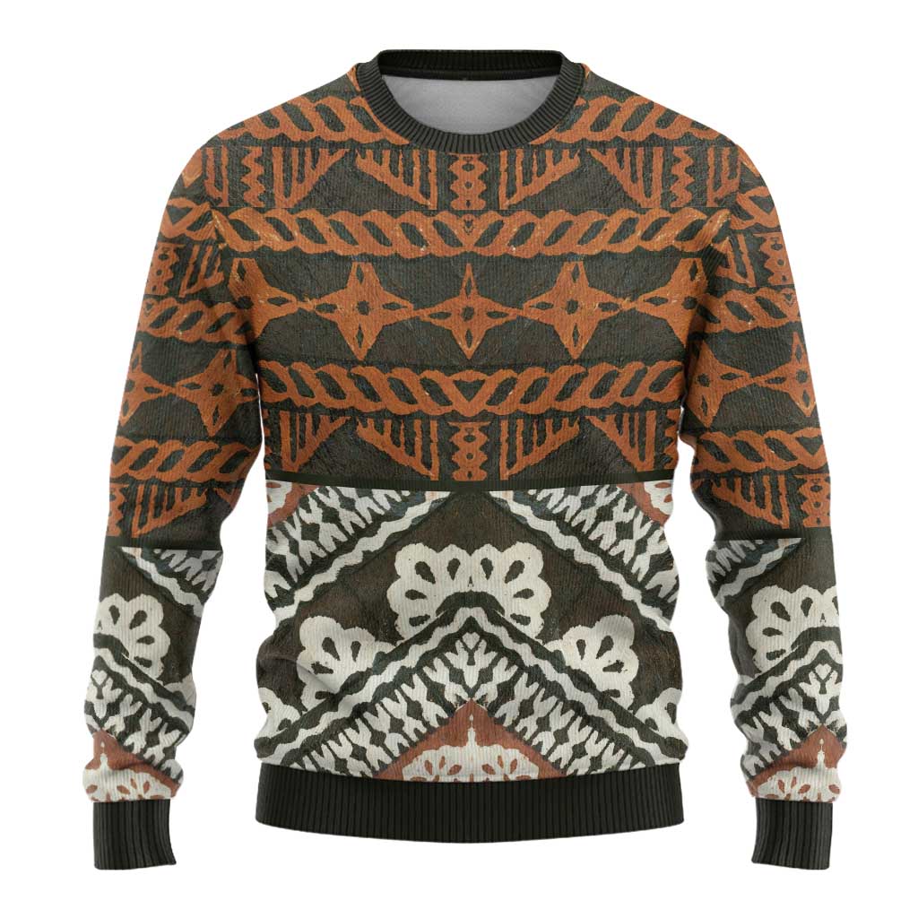 Bula Fiji Tapa Ugly Christmas Sweater Fijian Masi Vintage Vibes - Polynesian Pride