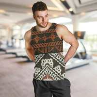 Bula Fiji Tapa Men Tank Top Fijian Masi Vintage Vibes - Polynesian Pride