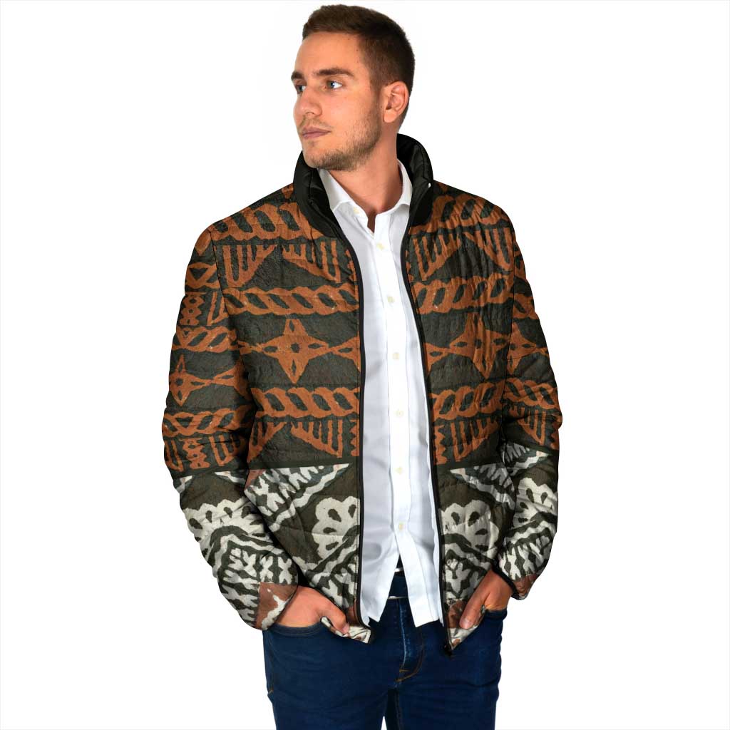 Bula Fiji Tapa Padded Jacket Fijian Masi Vintage Vibes - Polynesian Pride