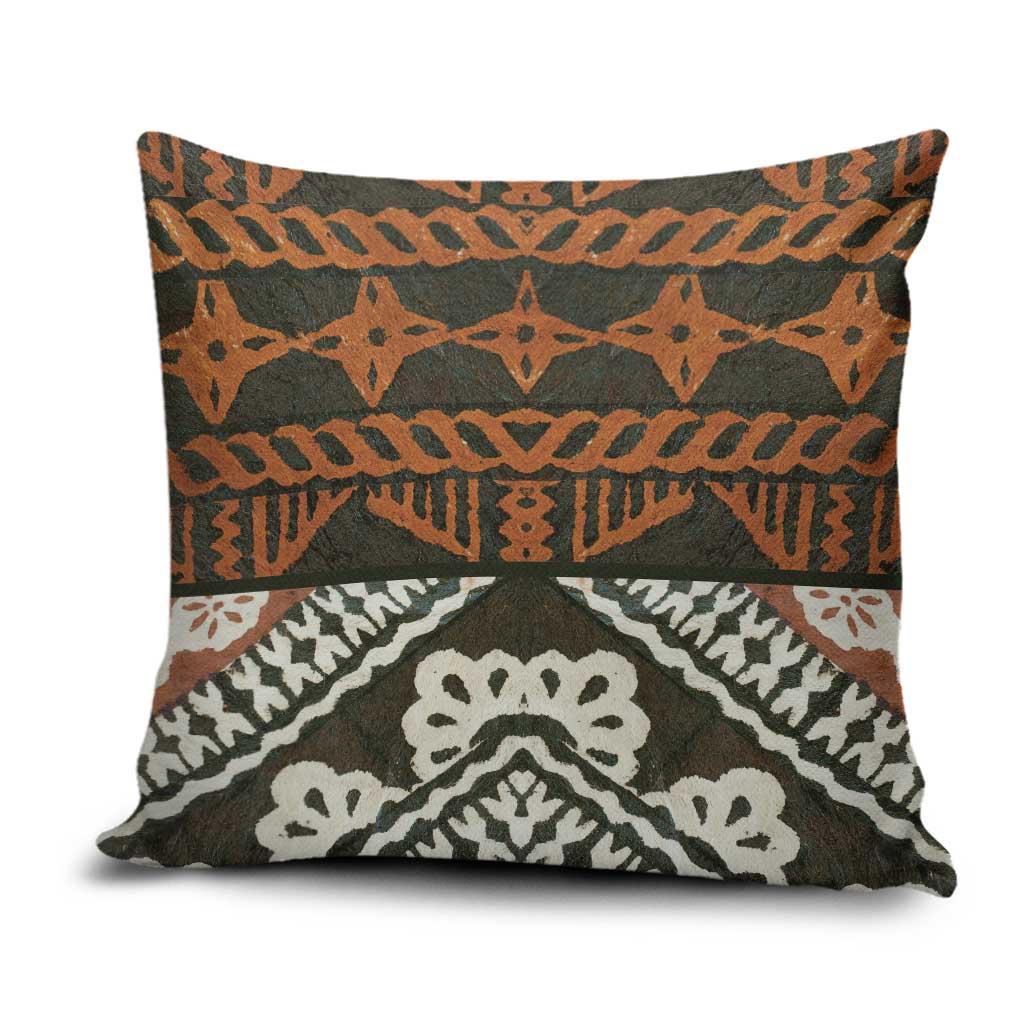Bula Fiji Tapa Pillow Cover Fijian Masi Vintage Vibes - Polynesian Pride