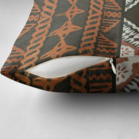 Bula Fiji Tapa Pillow Cover Fijian Masi Vintage Vibes - Polynesian Pride