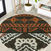 Bula Fiji Tapa Round Carpet Fijian Masi Vintage Vibes - Polynesian Pride
