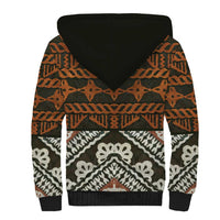 Bula Fiji Tapa Sherpa Hoodie Fijian Masi Vintage Vibes - Polynesian Pride