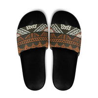 Bula Fiji Tapa Slide Sandals Fijian Masi Vintage Vibes - Polynesian Pride