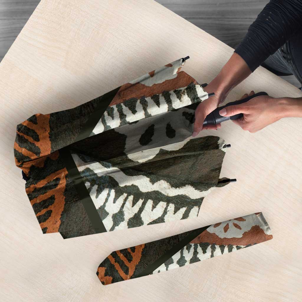 Bula Fiji Tapa Umbrella Fijian Masi Vintage Vibes - Polynesian Pride