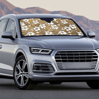 Kuvui Bula Fiji Auto Sun Shade Fijian Tapa Seamless Hibiscus - Polynesian Pride