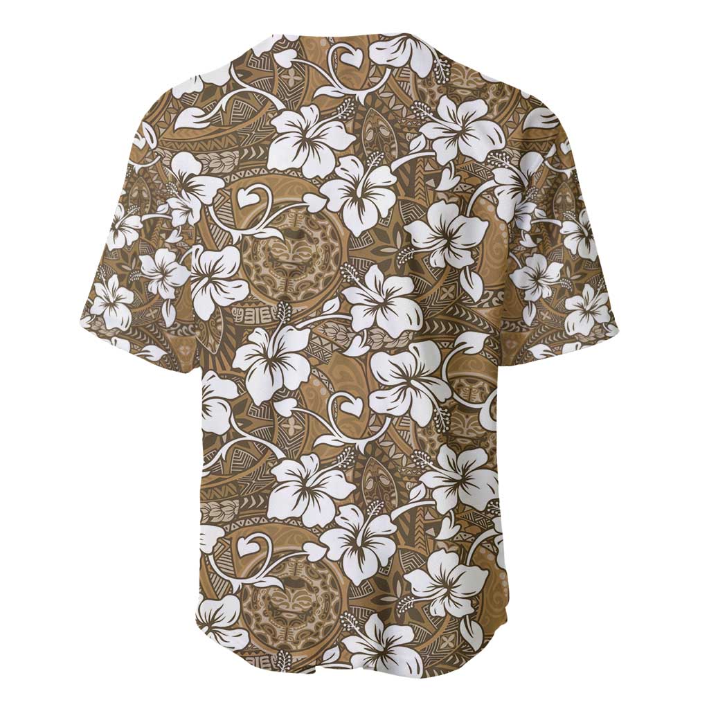 Kuvui Bula Fiji Baseball Jersey Fijian Tapa Seamless Hibiscus - Polynesian Pride