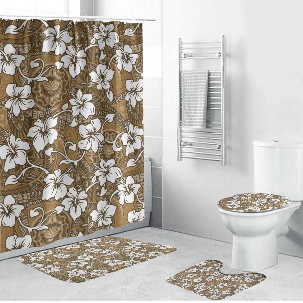 Kuvui Bula Fiji Bathroom Set Fijian Tapa Seamless Hibiscus - Polynesian Pride
