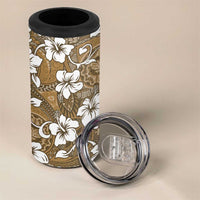 Kuvui Bula Fiji 4 in 1 Can Cooler Tumbler Fijian Tapa Seamless Hibiscus - Polynesian Pride