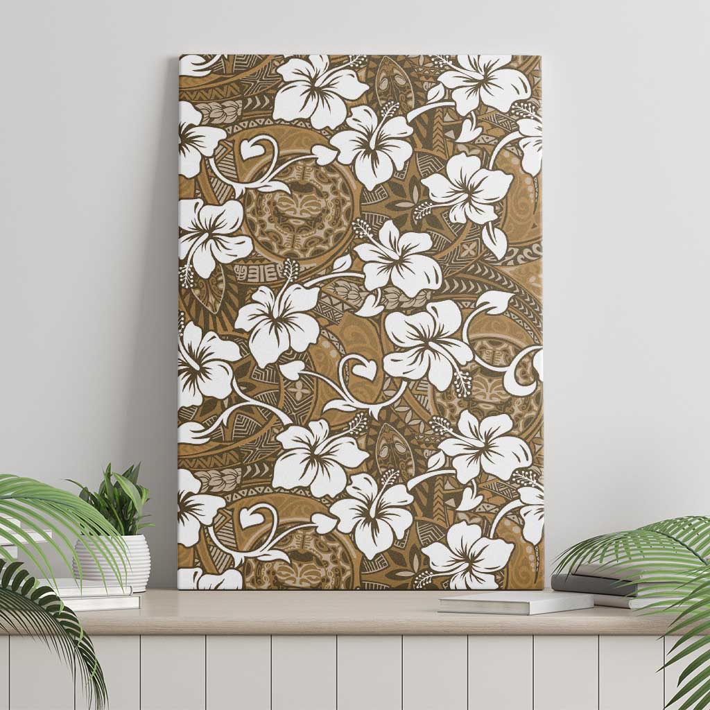 Kuvui Bula Fiji Canvas Wall Art Fijian Tapa Seamless Hibiscus - Polynesian Pride