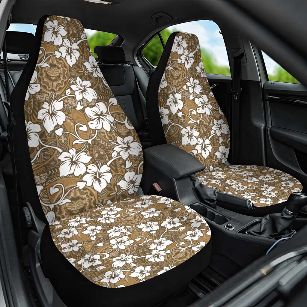 Kuvui Bula Fiji Car Seat Cover Fijian Tapa Seamless Hibiscus - Polynesian Pride