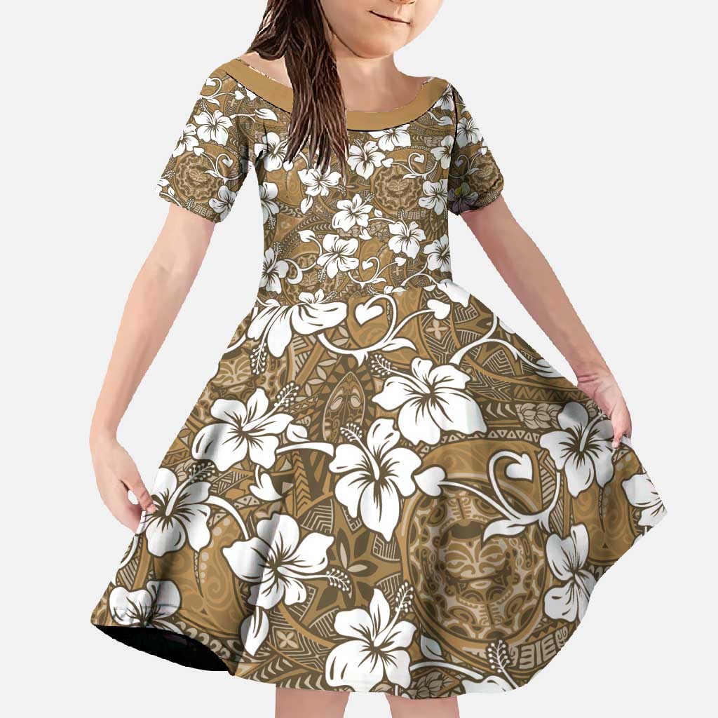 Kuvui Bula Fiji Family Matching Long Sleeve Bodycon Dress and Hawaiian Shirt Fijian Tapa Seamless Hibiscus - Polynesian Pride