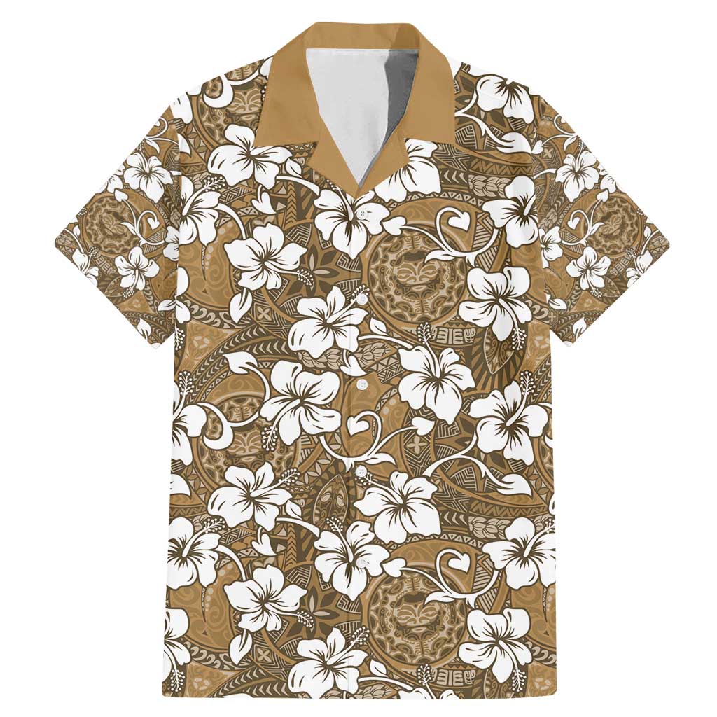 Kuvui Bula Fiji Family Matching Mermaid Dress and Hawaiian Shirt Fijian Tapa Seamless Hibiscus - Polynesian Pride