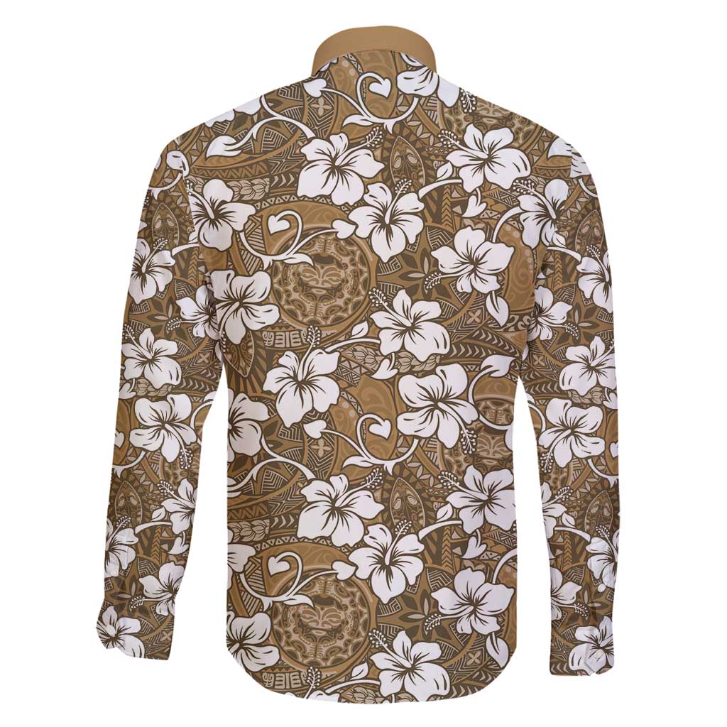 Kuvui Bula Fiji Family Matching Off Shoulder Short Dress and Hawaiian Shirt Fijian Tapa Seamless Hibiscus - Polynesian Pride