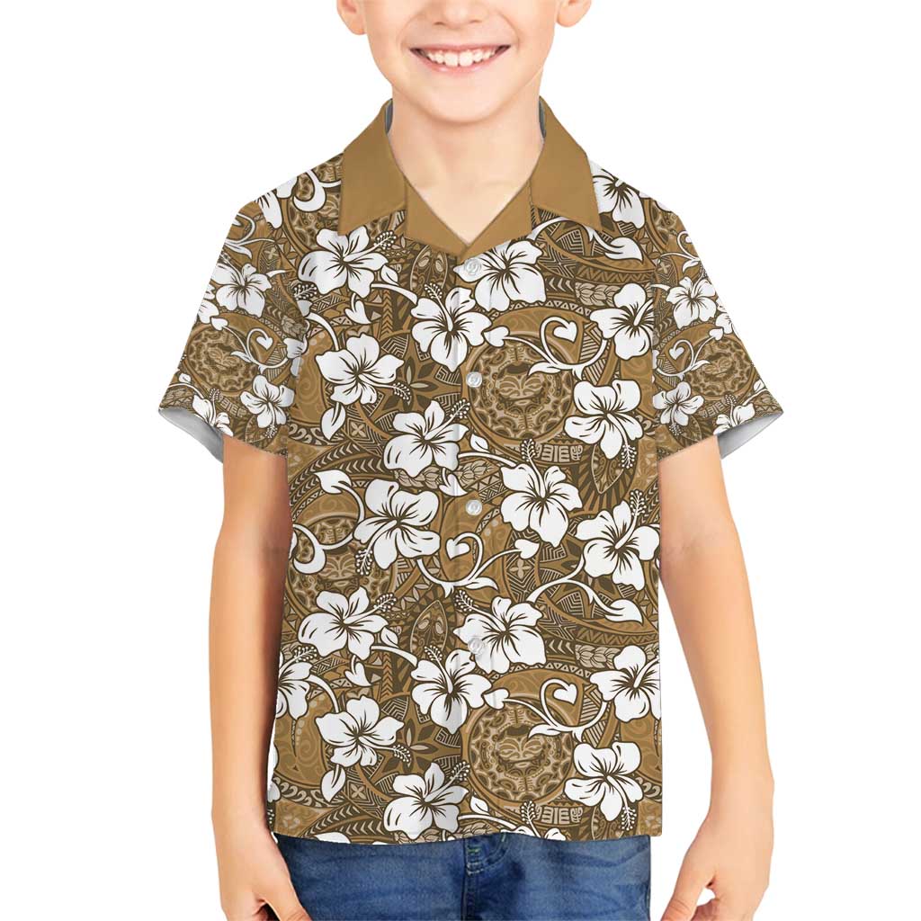 Kuvui Bula Fiji Family Matching Puletasi and Hawaiian Shirt Fijian Tapa Seamless Hibiscus - Polynesian Pride