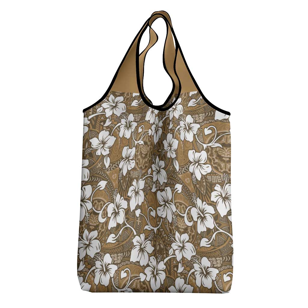 Kuvui Bula Fiji Grocery Bag Fijian Tapa Seamless Hibiscus - Polynesian Pride