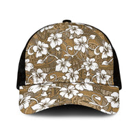 Kuvui Bula Fiji Mesh Trucker Cap Fijian Tapa Seamless Hibiscus - Polynesian Pride