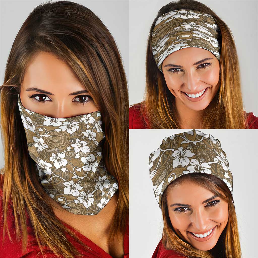 Kuvui Bula Fiji Neck Gaiter Fijian Tapa Seamless Hibiscus - Polynesian Pride