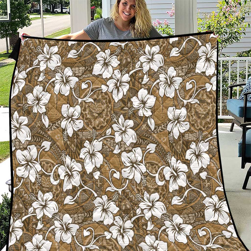 Kuvui Bula Fiji Quilt Fijian Tapa Seamless Hibiscus - Polynesian Pride