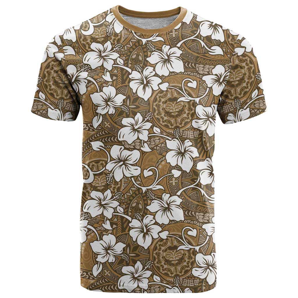 Kuvui Bula Fiji T Shirt Fijian Tapa Seamless Hibiscus - Polynesian Pride