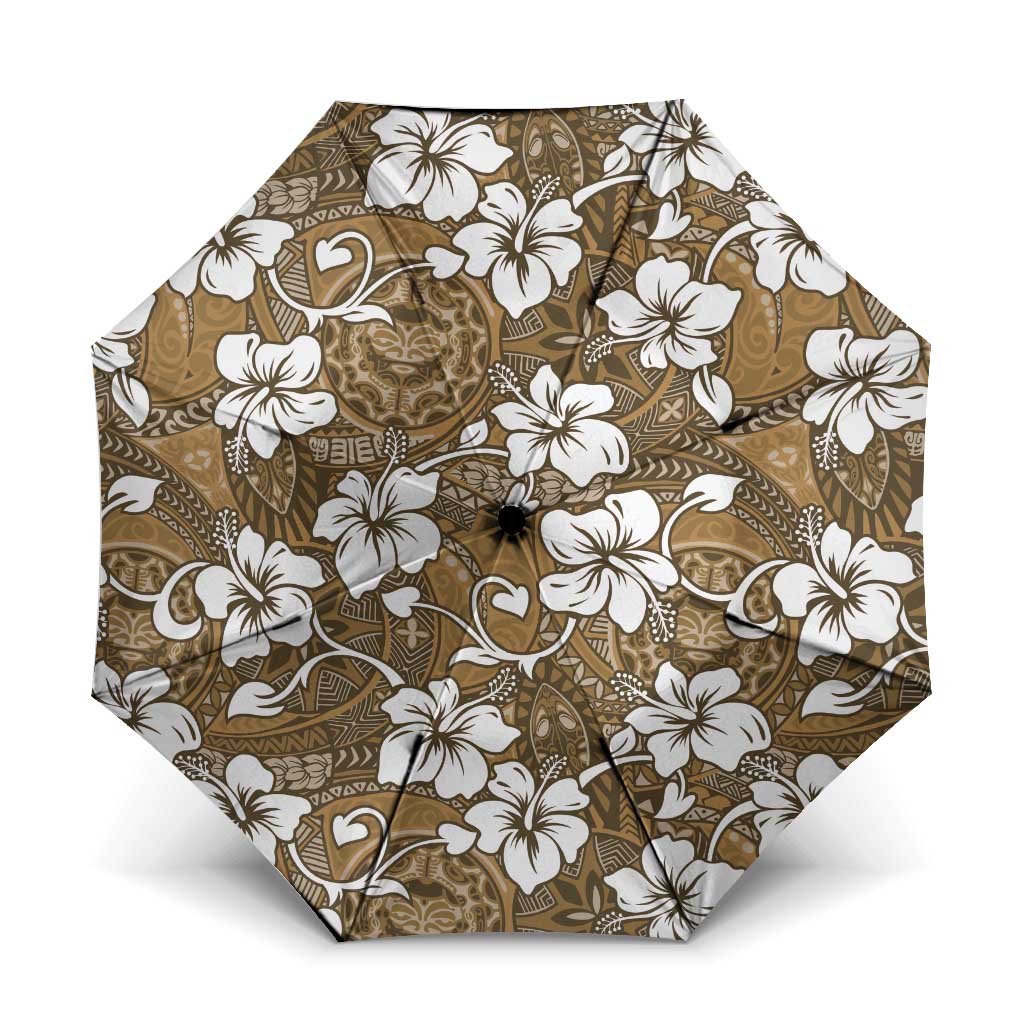 Kuvui Bula Fiji Umbrella Fijian Tapa Seamless Hibiscus - Polynesian Pride