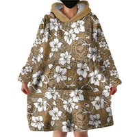 Kuvui Bula Fiji Wearable Blanket Hoodie Fijian Tapa Seamless Hibiscus - Polynesian Pride