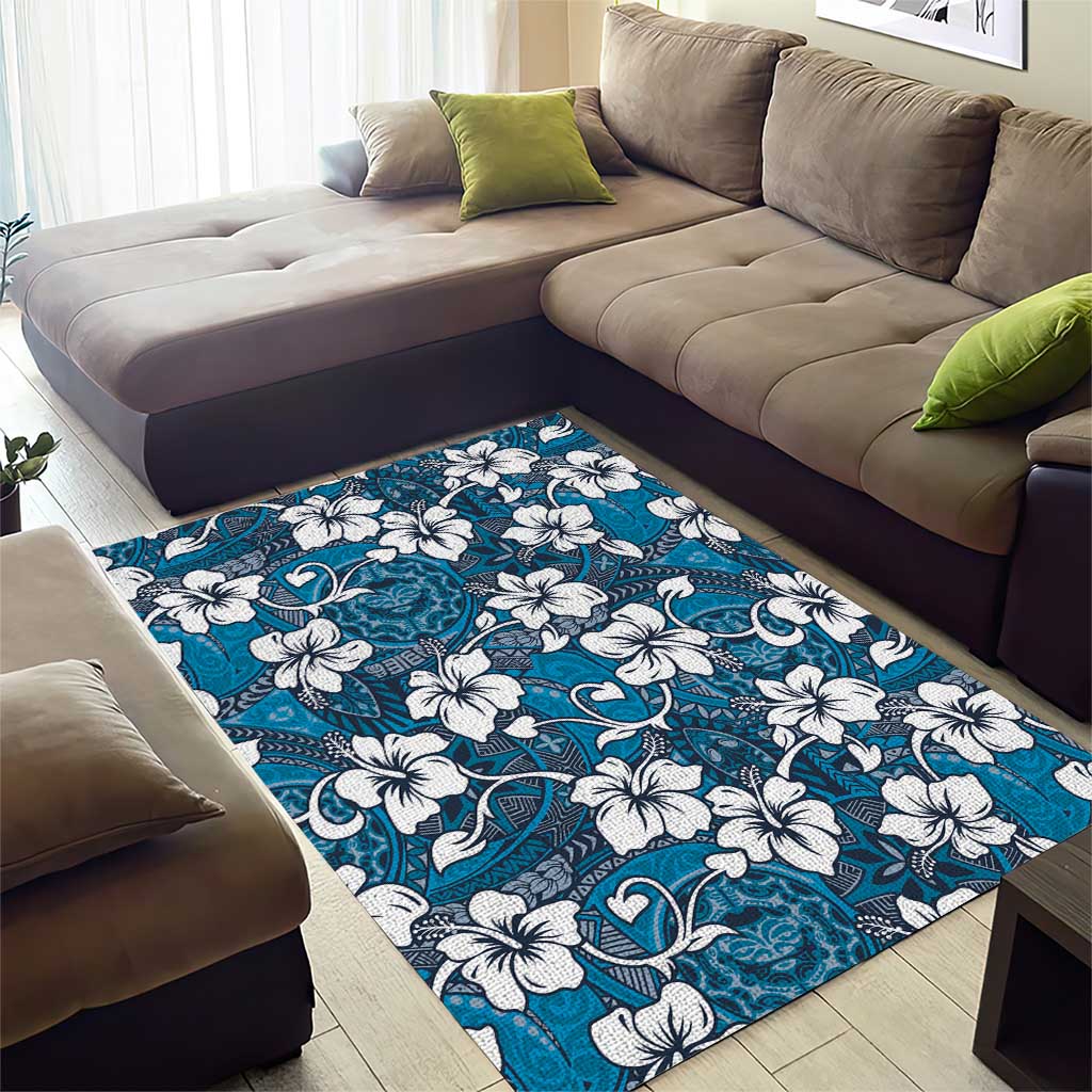 Karakarawa Bula Fiji Area Rug Fijian Tapa Seamless Hibiscus - Polynesian Pride