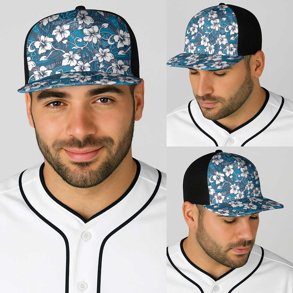 Karakarawa Bula Fiji Baseball Net Cap Fijian Tapa Seamless Hibiscus - Polynesian Pride