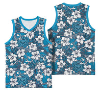 Karakarawa Bula Fiji Basketball Jersey Fijian Tapa Seamless Hibiscus - Polynesian Pride