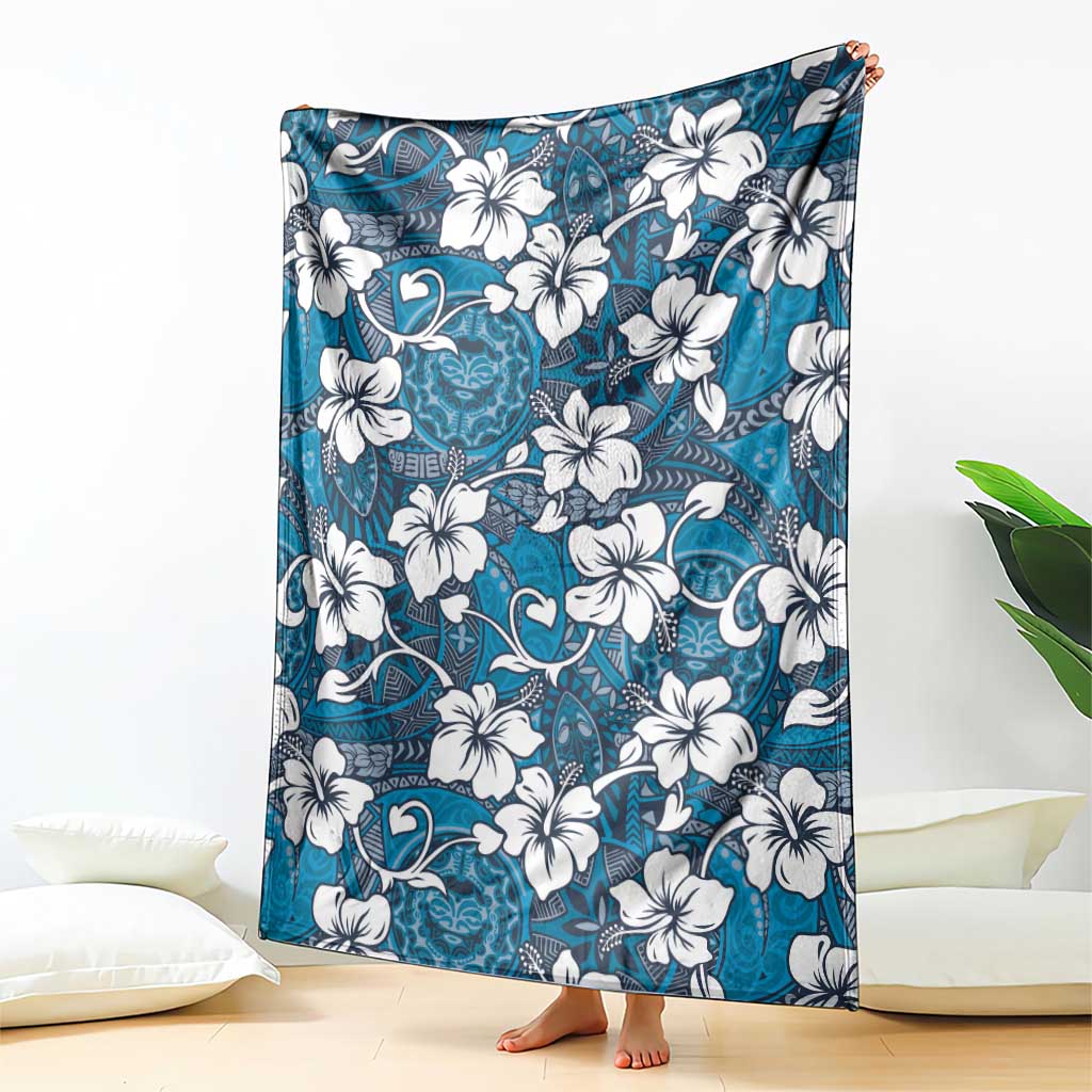 Karakarawa Bula Fiji Blanket Fijian Tapa Seamless Hibiscus - Polynesian Pride