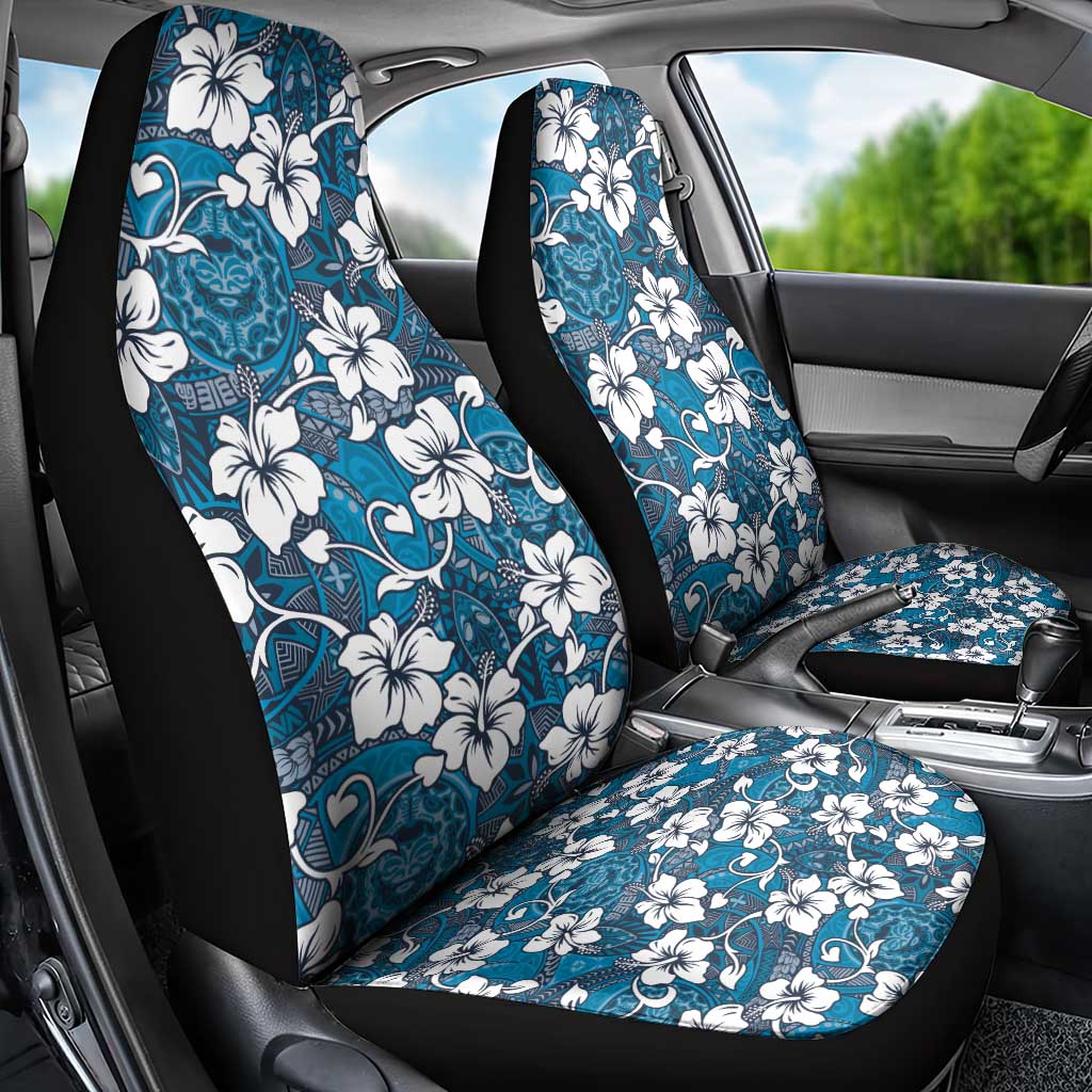 Karakarawa Bula Fiji Car Seat Cover Fijian Tapa Seamless Hibiscus - Polynesian Pride