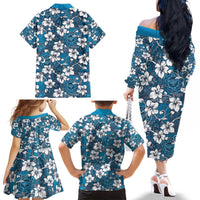 Karakarawa Bula Fiji Family Matching Off The Shoulder Long Sleeve Dress and Hawaiian Shirt Fijian Tapa Seamless Hibiscus - Polynesian Pride