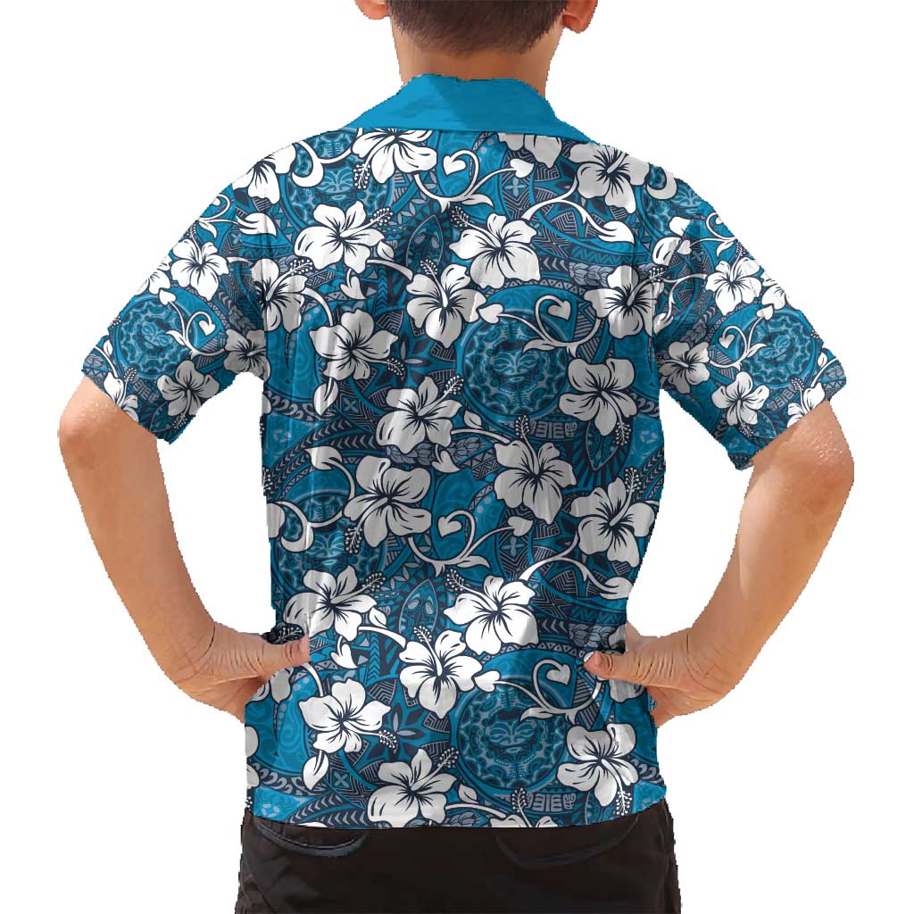 Karakarawa Bula Fiji Family Matching Puletasi and Hawaiian Shirt Fijian Tapa Seamless Hibiscus - Polynesian Pride