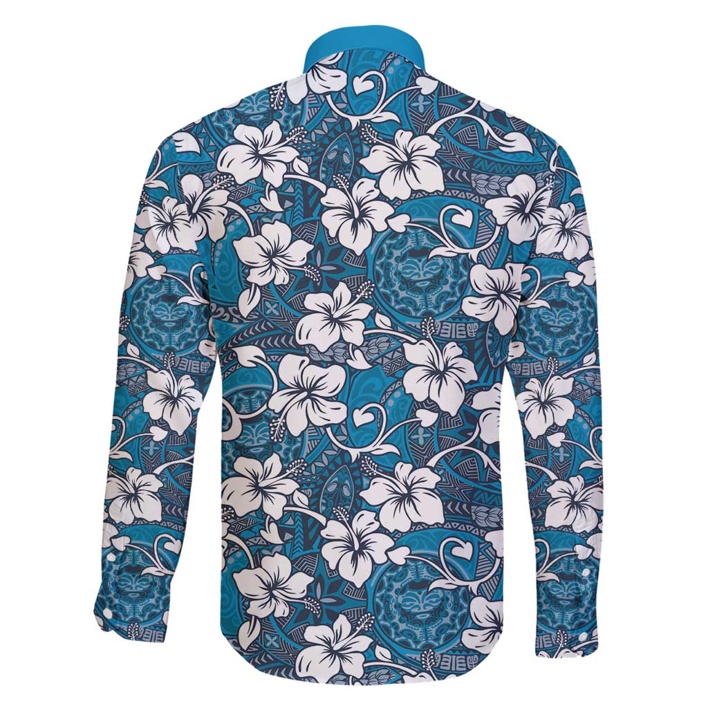 Karakarawa Bula Fiji Family Matching Short Sleeve Bodycon Dress and Hawaiian Shirt Fijian Tapa Seamless Hibiscus - Polynesian Pride